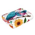 thumbnail image 3 of Kll Flowers Birds And Butterflies Ultra Absorbent & Soft Hand Towels For Bath, Hand, Face, Gym And Spa-27.5x16in, 3 of 9