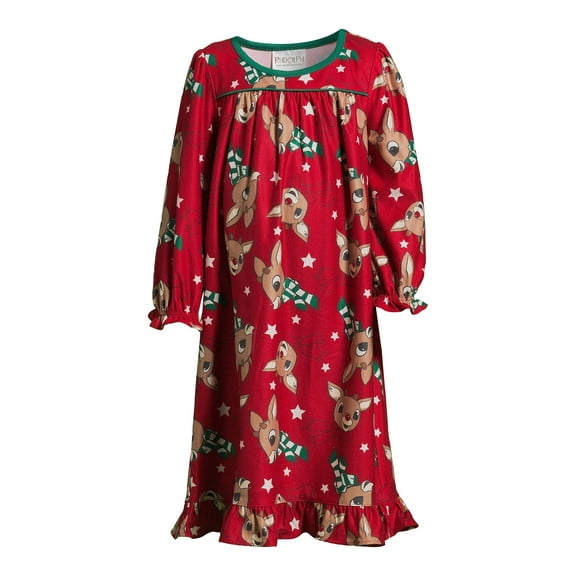 Rudolph Long Sleeve Character Sleep Gown Pajama, 3T