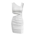 thumbnail image 1 of Vestido mini ajustado corto fruncido para fiesta, de , ropa de , vacaciones, 1 of 9