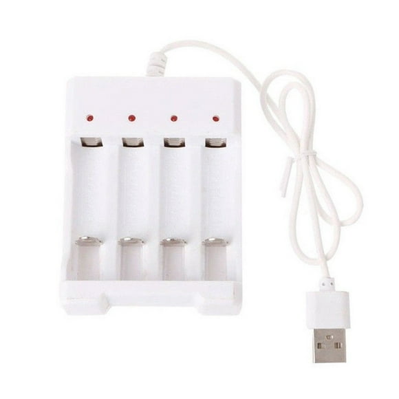 4 Slot Battery Charger USB AA AAA Ni-MH Ni-Cd Universal Rechargeable Batteries