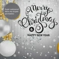 thumbnail image 6 of Merry Christmas Gold White Silver Balls Snowflakes Polyester Shower Curtain for Bathroom Decor 72x72, 6 of 7