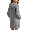 thumbnail image 6 of BXJX Girls Sweatshirt Dress, Long Sleeve Hooded Pullover Spring Fall Sweatshirt with Pockets Gray Size 14-15 T, 6 of 6