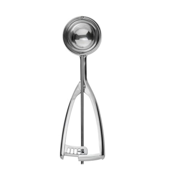 Soro Essentials- #20 Stainless Steel 2 oz. Squeeze Type Food Server- Disher for Food Portion Control Scoop Ice Cream Scooper with Squeeze Release Cookie Scooper for Baking