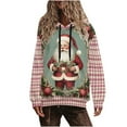 thumbnail image 2 of HOMBOM Vintage Santa Christmas Sweatshirts for Womens Hoodies Pullover Fleece Linend Long Sleeve Casual Ladies Shirts, 2 of 9