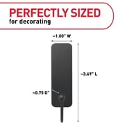 Command Bath Hook, Medium, Matte Black, 2 Hooks 4 Strips per Pack, Bathroom Organization