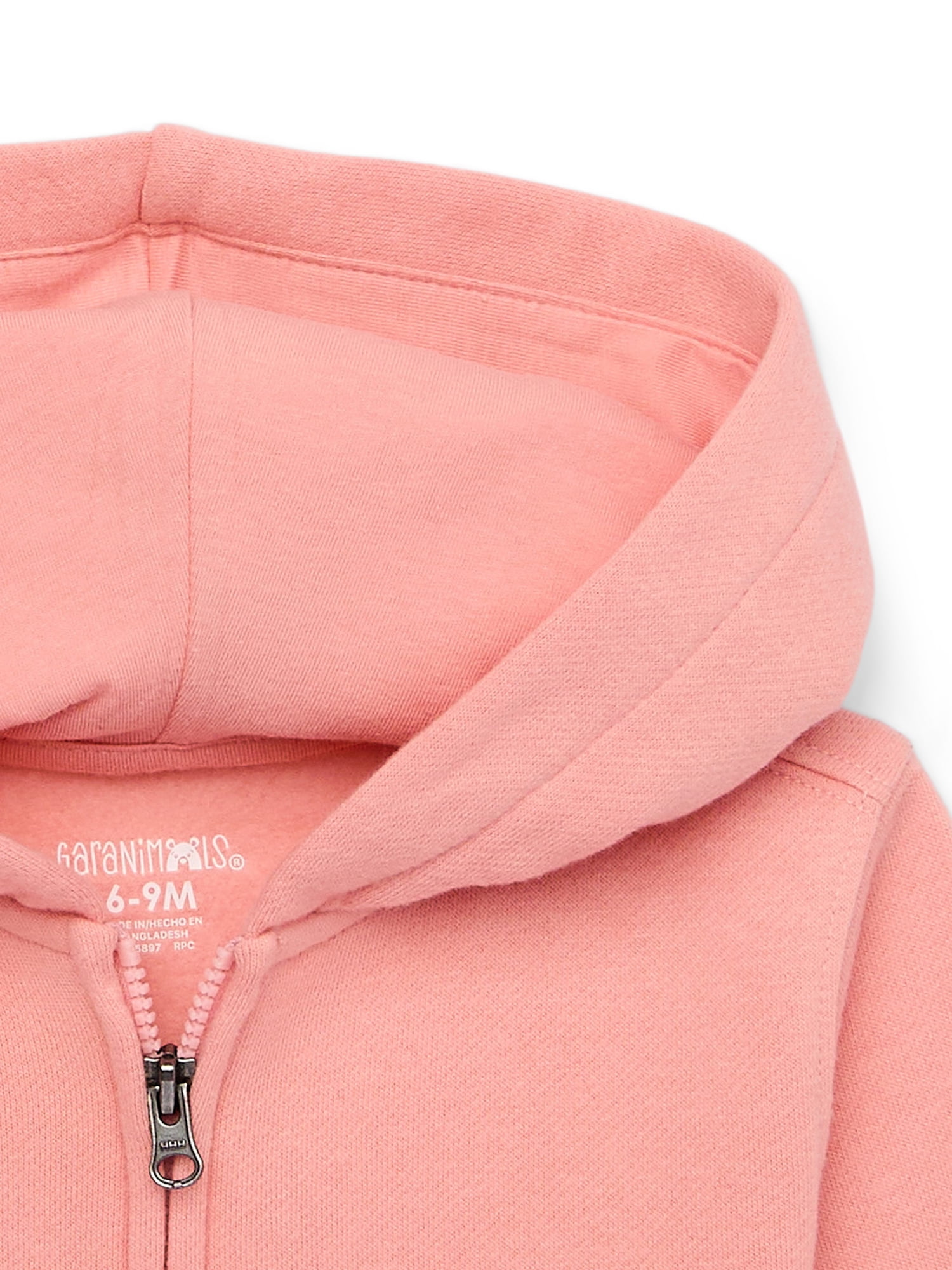 Garanimals Baby Girl Butter Fleece Zip Up Hoodie, Sizes 0M-24M
