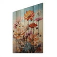 thumbnail image 2 of Designart "Collage of Light-Colored Zinnias Flowers I" Floral Print on Natural Pine Wood, 2 of 5