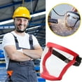 thumbnail image 2 of WMGHA Clear Full Safety Face Shield for Adults Women Men, Adjustable & Reusable Super Protective Face Shields with Super Lightweight, High-Definition, Anti-Fog, for Work, Grinding, Cutting, 2 of 4