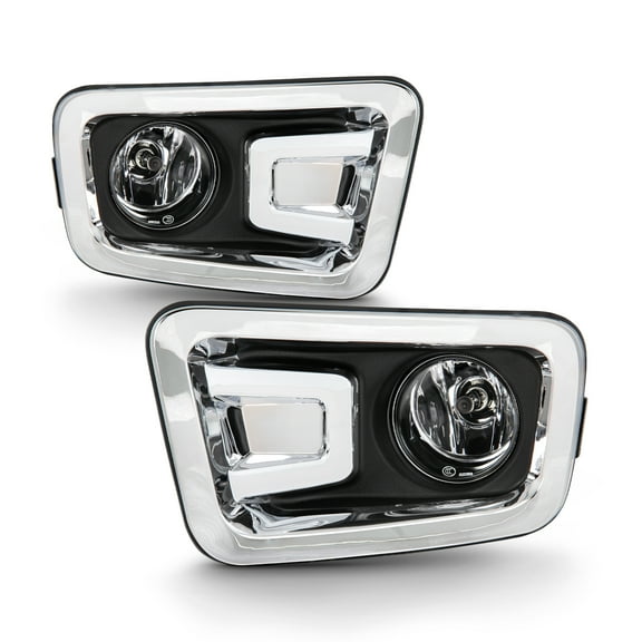 AKKON - Fits 2016-2019 Titan / Titan XD Bumper Fog Light Driving Lamps w/ Wiring Harness Bumper Bezels Switch Accessies Pair L R