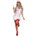 thumbnail image 4 of Leg Avenue Women's 3 Pc Sexy Nurse Halloween Fancy-Dress Costume for Adults, White, S-M, 4 of 5
