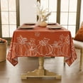 thumbnail image 7 of Fall Tablecloth Rectangle 60x102 Inch, Thanksgiving Autumn Harvest Orange Rust Pumpkin Maple Leaf Decoration Table Cloths, Stain Resistant Farmhouse Table Cover for Holiday Dinner/Party, 7 of 7