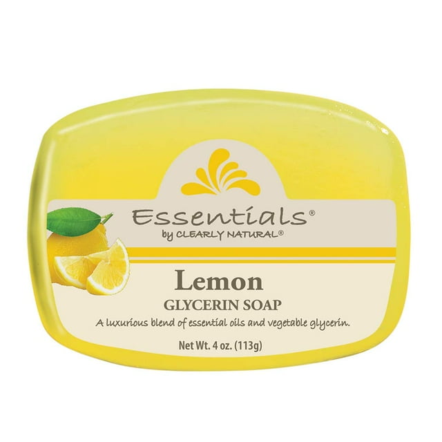 Jabón Clearly Natural Essentials con glicerina y limón, 113 ml, 12 unidades