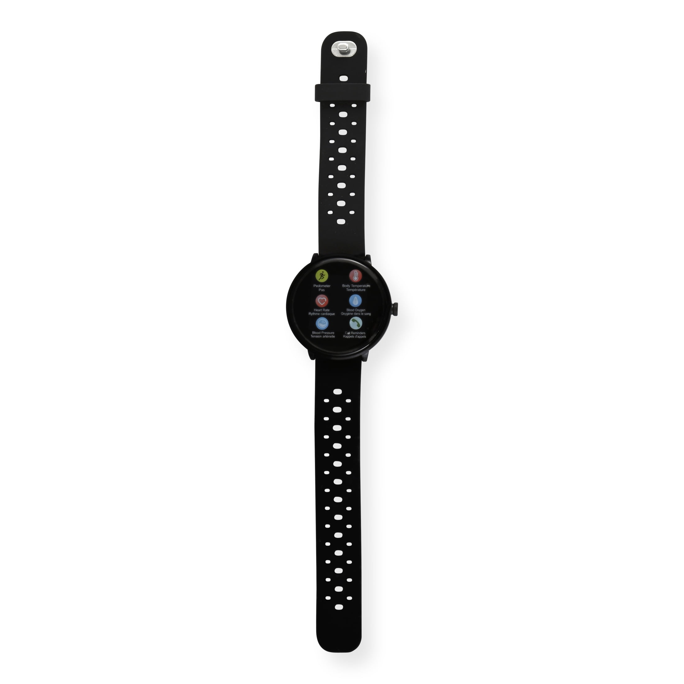iTime Elite Smart Watch with Round Dial and Rubber Strap, Black