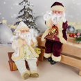 thumbnail image 2 of Muñeco de Papá Noel de Navidad, adorno de árbol de Navidad dorado, decoraciones para el hogar, regalo de fiesta Natal, Año Nuevo, 2023, 2 of 4