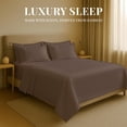 thumbnail image 4 of Sacred Thread Rayon Derived from Bamboo Sheets Full Size, 18'' Deep Pocket Cooling Sheets for Hot Sleepers, 6 PC Cooling Sheets (Full Size) (Tree Bark Brown), 4 of 9