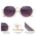 thumbnail image 4 of Lentes de Sol SOJOS Poligonales Redondos SJ1157 con Lentes Polarizados Violeta, 4 of 5