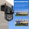 thumbnail image 6 of LINKPAL Dual Lens Solar Security Cameras Wireless Outdoor, 2.4G WiFi, 360° View Pan/Tilt with 6MP Color Night Vision, Motion Detection, 2-Way Audio, Spotlight Siren, Easy to Install, 6 of 7