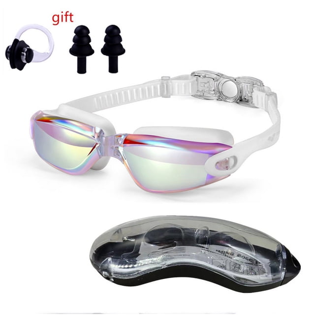 Lunettes de Natation Anti-Fuite Anti-Buée Protection Complète HD Ajustables pour Hommes et Femmes pour Adultes