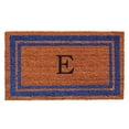 thumbnail image 1 of Calloway Mills 152972436E 24 x 36 in. Blue Border Monogram Rectangular Doormat, Natural - Letter E, 1 of 1