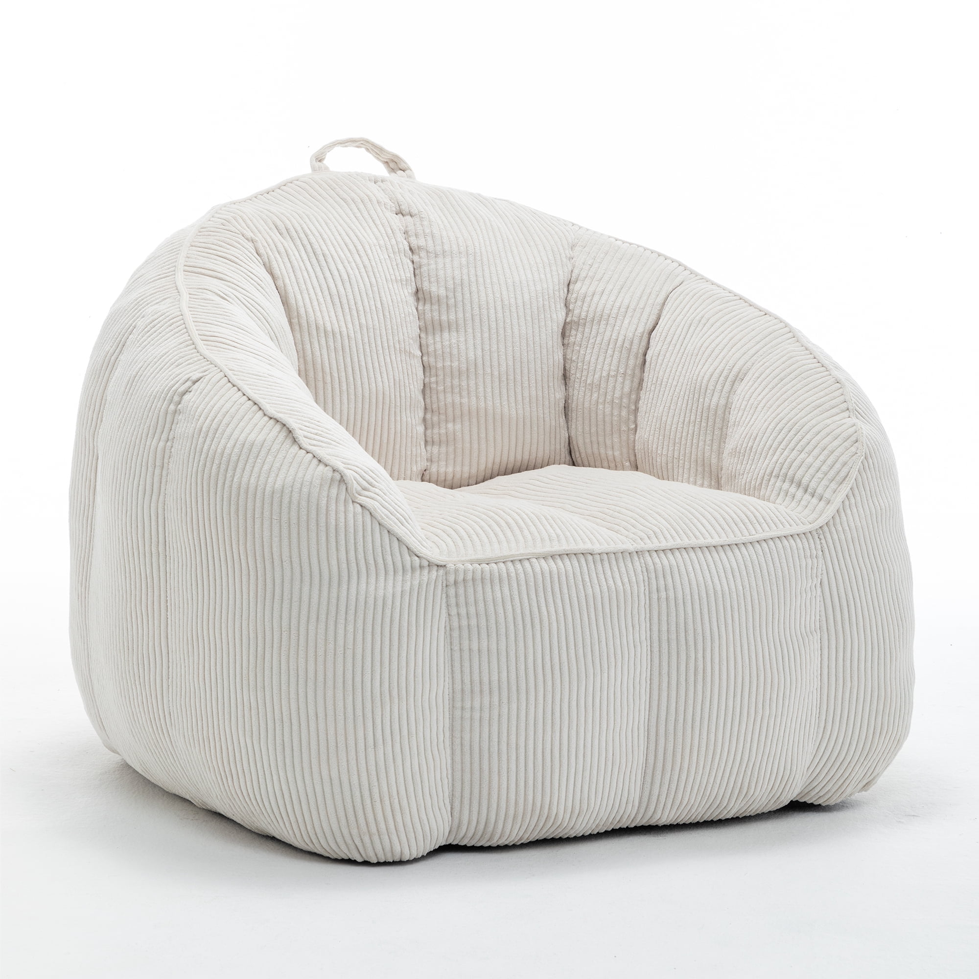 Corduroy Giant Bean Bag Chair for Adults Teens with Armrests
