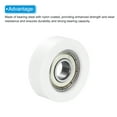 thumbnail image 4 of Uxcell Nylon Pulley Wheel 10x38x12mm 608zz Bearing Sliding Conveyor Roller Wheel, White, 8 Pack, 4 of 5