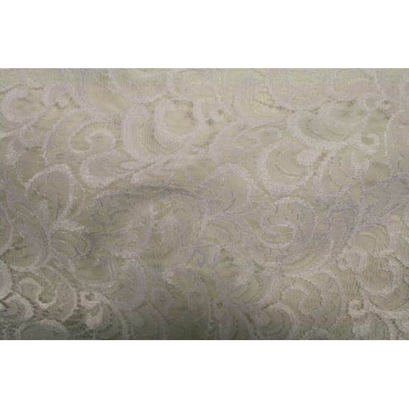 EMILY Lace Fabric, 58 Inch. in Width, Sample 3x3 Inch / White