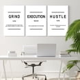 thumbnail image 5 of Black and White Framed Canvas Inspirational Painting Wall Art Grind Hustle Execution Motivational Wall Art Decoration Posters Prints for Living Room Bedroom Office Decor Ready to Hang 12"x16", 5 of 6