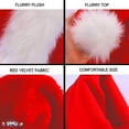 thumbnail image 3 of PMU Christmas Velvet Plush Professional Quality Santa Hat Red Christmas Celebration Costume Party Accessories Props and Party Supplies for Plays, Festivals, Photo Shoots (1/Pkg) Pkg/1, 3 of 7