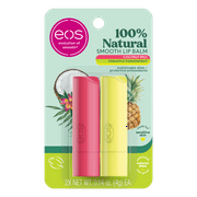 eos 100% Natural  Lip Balm Sticks - Coconut Milk and Pineapple Passionfruit | 0.14 oz | 2-Pack