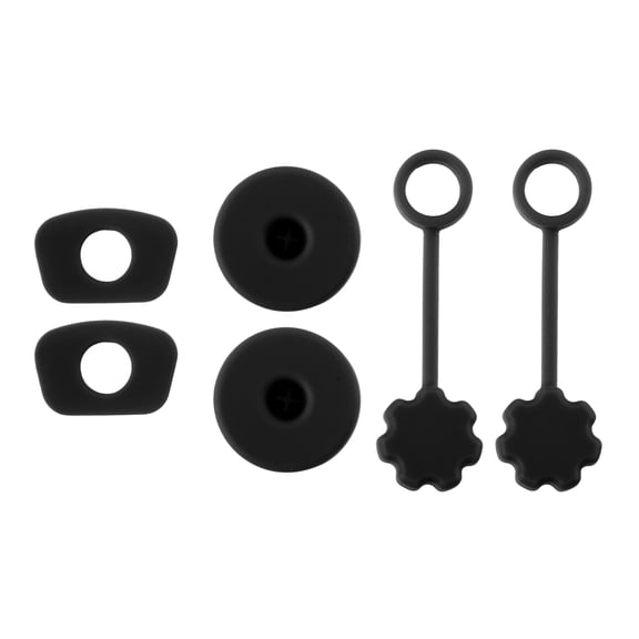 Unique Bargains 2 Set Dust-Proof 40oz Straw Cover Black Silicone