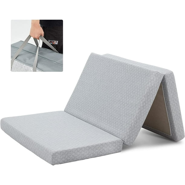 Folding Mattress 4" Tri Fold Memory Foam Mattress Foldable Twin