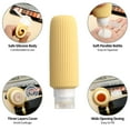 thumbnail image 3 of Micebay 6oz Silicone Travel Bottles, Leak Proof Toiletry Containers for Shampoo, Conditioner & Lotion, Yellow, 3 of 9