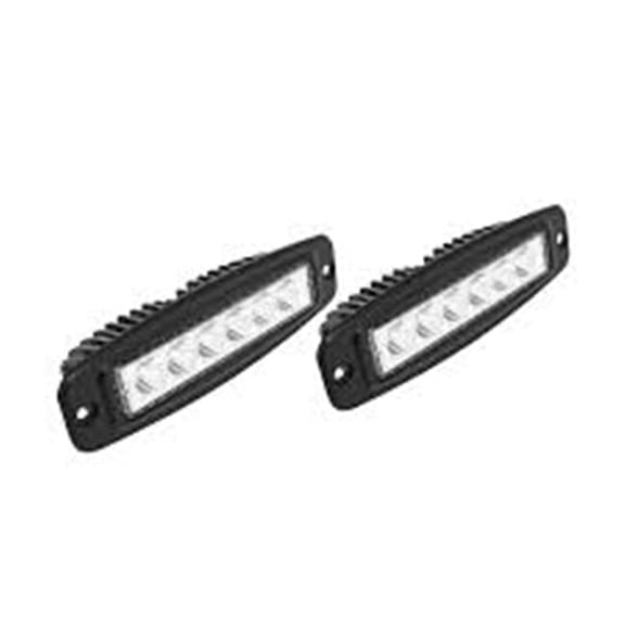 Westin Automotive All Single Row FM6 Flush Mount 6 x 3 watt Bridgelux with Terminated Wiring, Set of 2