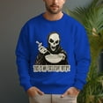 thumbnail image 6 of Men's 330g 100% Cotton Skull Pattern Dropped Shoulder Crew Neck Sweatshirt, 6 of 15