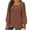 Khaki, variant on Timegard Womens Plus Size Tops Ribbed Square Neck Puff Long Sleeve Blouse Tops Side Split Dressy Casual