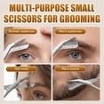 thumbnail image 5 of Eyebrow Scissors with Comb, Eyebrow Trimmer for Women and Men Shaping, Stainless Steel Eye Brow Trimmer Grooming Kit with Brow Scissors and Comb, Grey, 5 of 7