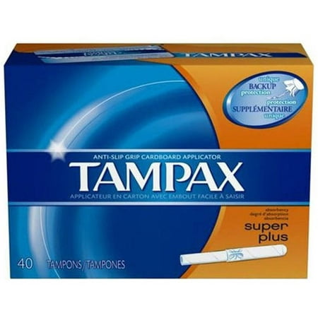 Tampax Super Plus Tampons, 40 CT (Pack of 12)