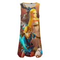 thumbnail image 4 of The Legend of Zelda Sleeveless Dress For Womens Summer Novelty Sundress Soft Casual Knee Length Loose Tank Dress, 4 of 7