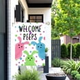 thumbnail image 5 of Large Easter House Flag 28x40 Inch Double Sided Welcome Peeps Bunny Flag Colorful Spring Yard Flag Outdoor Porch Cute Rabbit and Egg Pattern Farmhouse Easter Garden Banner for Home Patio Lawn, 5 of 8