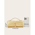 thumbnail image 5 of REMANLAND Women's PVC Snake Print Tote Clutch, Gold, 5 of 7