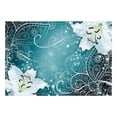 thumbnail image 2 of Tiptophomedecor Peel and Stick Zen Wallpaper Wall Mural - Mandala And Flowers Turquoise - Removable Wall Decals, 2 of 3