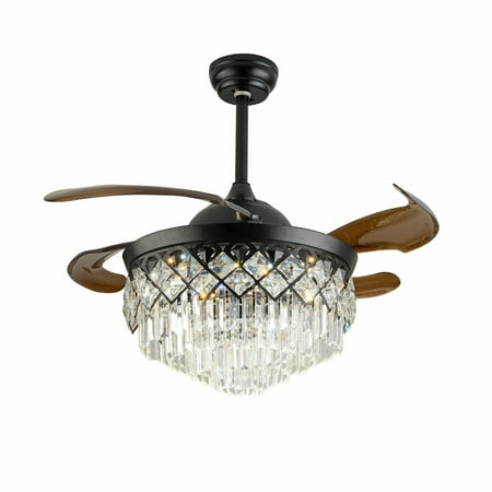 

42 Modern Ceiling Fan LED Light Crystal Remote Control