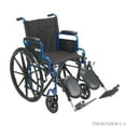 thumbnail image 1 of Blue Streak Fauteuil Roulant avec Accoudoirs Rabattables, Repose-Jambes Surélevés, Siège 16 Pouces, 1 of 5