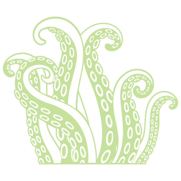 Kids Bedroom Living Room Squid Arms Marine Creature Vinyl Wall Art Decal | 25" x 25" Home Wall Kraken Tentacles Sea Animals Octopus Arms Decor Design Adhesive Cephalopoda Class Decoration Sticker