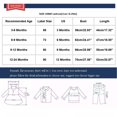 thumbnail image 3 of Riecok Unisex Baby Toddler Short Sleeve Romper Onesie Striped Print Round Neck Summer Clothes 3-24 Months Navy 6 M, 3 of 8