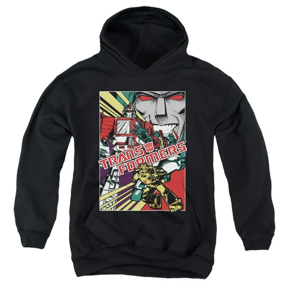 Transformers Comic Poster Youth Pullover Hoodie Sweatshirt Black