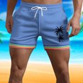 thumbnail image 2 of CONZONE Mens Casual Shorts Elastic Waist Summer Shorts for Men Hawaii Graphic Y2K Lightweight Loose Fit Vacation Beach Shorts With Pockets, 2 of 4