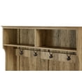 thumbnail image 6 of Entryway Hall Tree, Freestanding Coat Rack with Bench and Shoe Storage, Mudroom Bench with Storage and 4 Hooks,  Wood Coat Tree Mudroom Storage Bench with Storage Shelf, 6 of 9