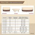 thumbnail image 3 of Pyle Outdoor Patio Table Cover Sun Armor Shield Lawn Veranda Porch Deck Ottoman Wicker Wood Table, 3 of 3