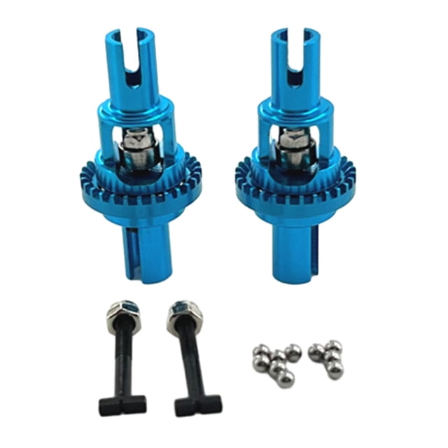 2 diferenciales delanteros y traseros de 28 dientes para coche RC, accesorios para Wltoys 1:28 Azul